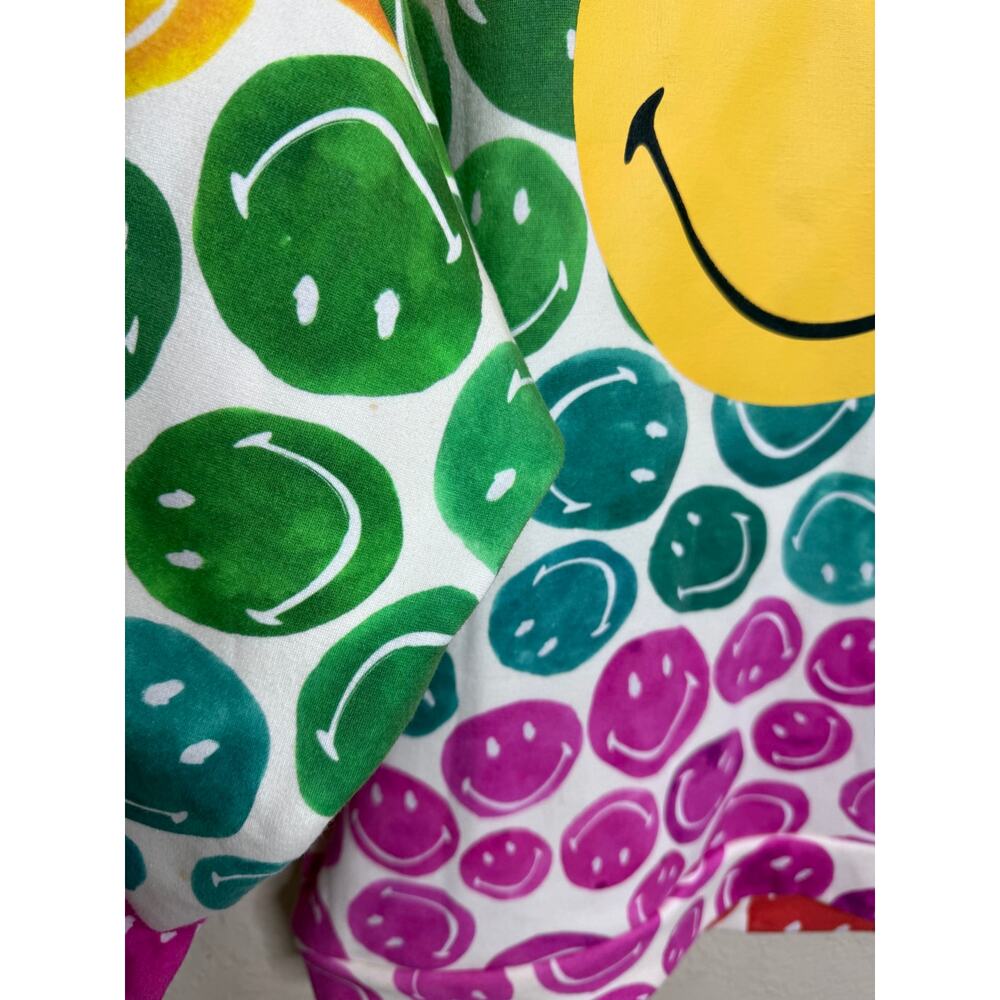FARM Rio x Smiley Rainbow Dopamine Happy Face Graphic Sweatshirt M - Picture 6 of 13